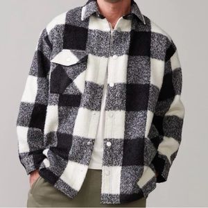 Monrow plaid flannel Shacket NWT